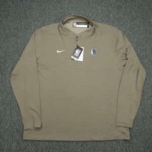 Dallas Mavericks Pullover Mens XXL Tall Brown Nike‎ Performance Half Zip NWT